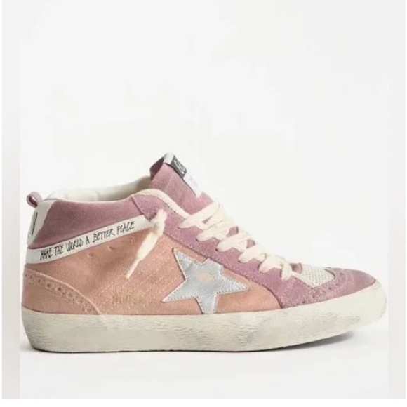 Golden Goose Mid Star Sneaker Twilight Mauve/Silver/Ash Rose sz 40 New in Box - Picture 1 of 14